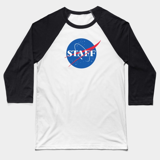 NASA Staff Logo Baseball T-Shirt by HIDENbehindAroc